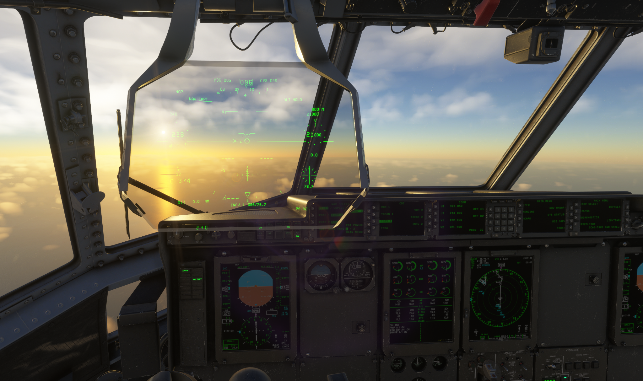 Global airlift cockpit view